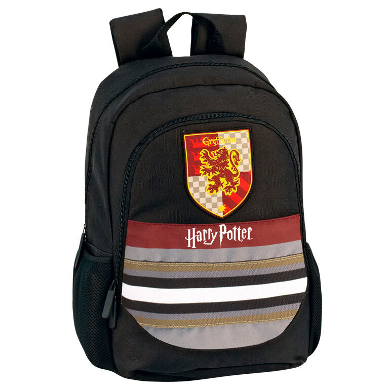 Sac à dos Harry Potter Gryffindor de 42 cm avec logo PERONA, adaptable à trolley, doté d'un porte-ordinateur et d'une poche bouteille cachée.