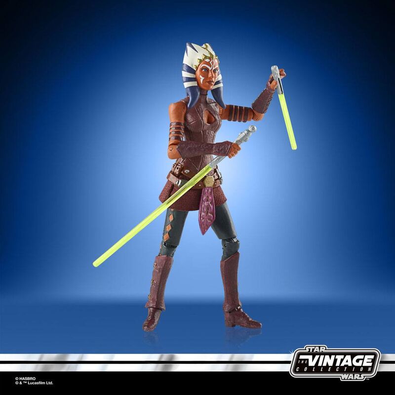 Accessoires fournis avec la figurine Ahsoka Tano 9,5 cm de la collection Vintage Star Wars The Clone Wars