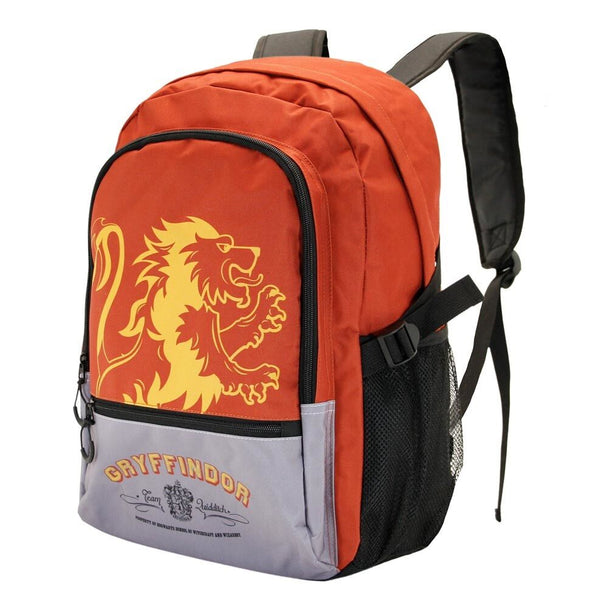 Vue avant du sac à dos Harry Potter Gryffindor 44 cm avec logo officiel KARACTERMANIA