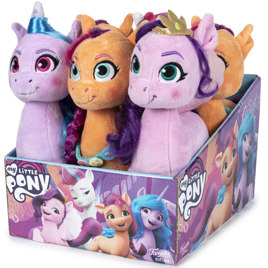 Gros plan sur une peluche My Little Pony Creageek Multivers 25cm montrant les détails du visage et la texture douce