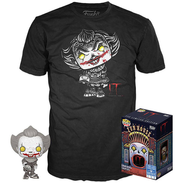 Figurine Funko POP exclusive de Pennywise, personnage emblématique du film IT, avec détails soignés et finition brillante