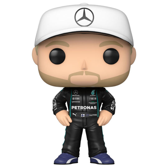 Boîte cadeau avec fenêtre transparente contenant la figurine Funko POP Valtteri Bottas Formula One de 9 cm