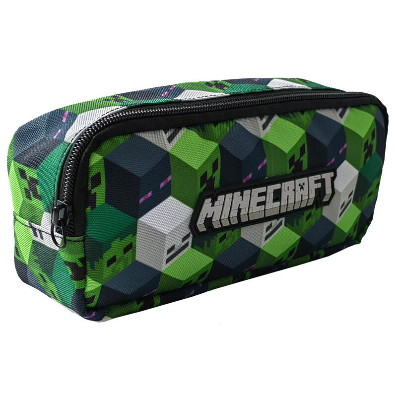 Trousse Minecraft KIDS LICENSING avec motifs colorés et fermeture éclair, idéale pour enfants fans du jeu vidéo.