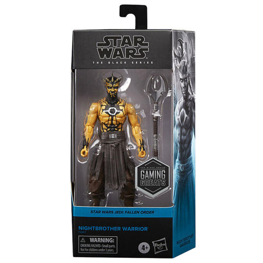 Figurine Nightbrother Warrior Star Wars Jedi Fallen Order vue de face avec accessoires
