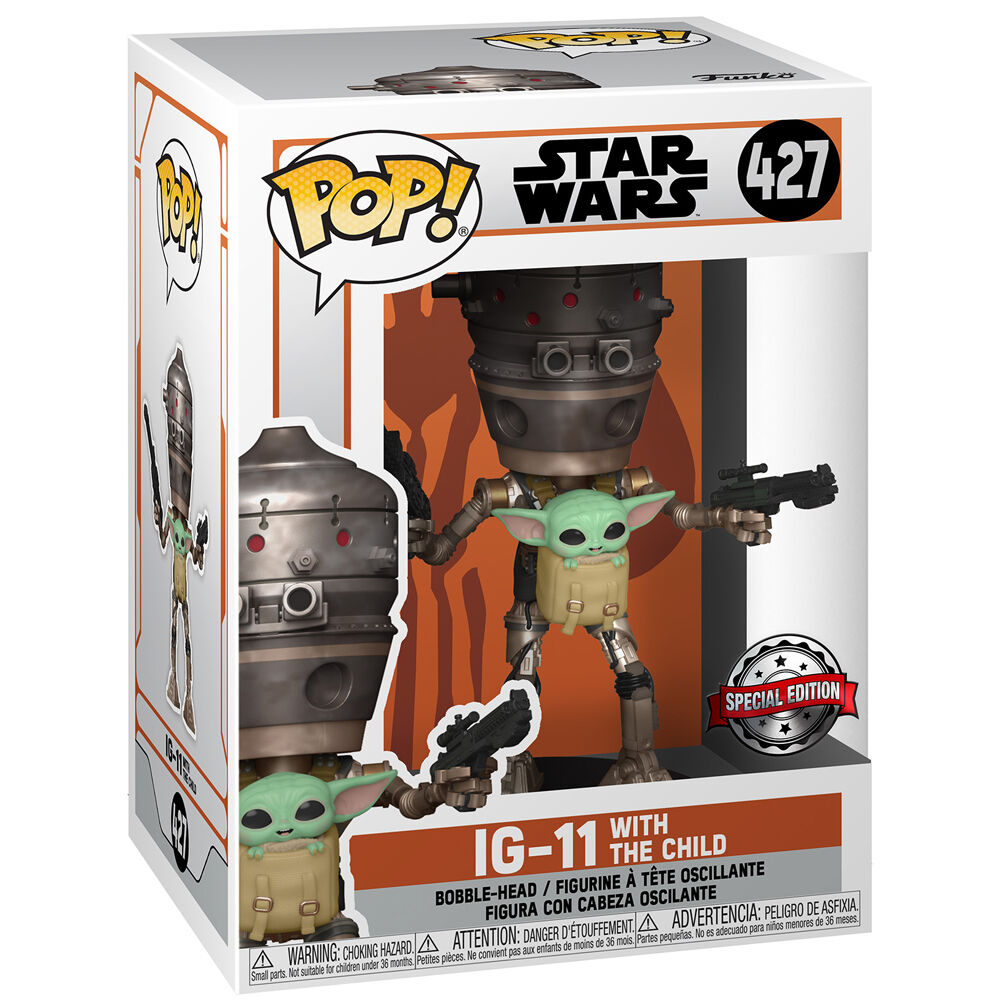Packaging du set exclusif Funko POP IG-11 et T-shirt Star Wars The Child