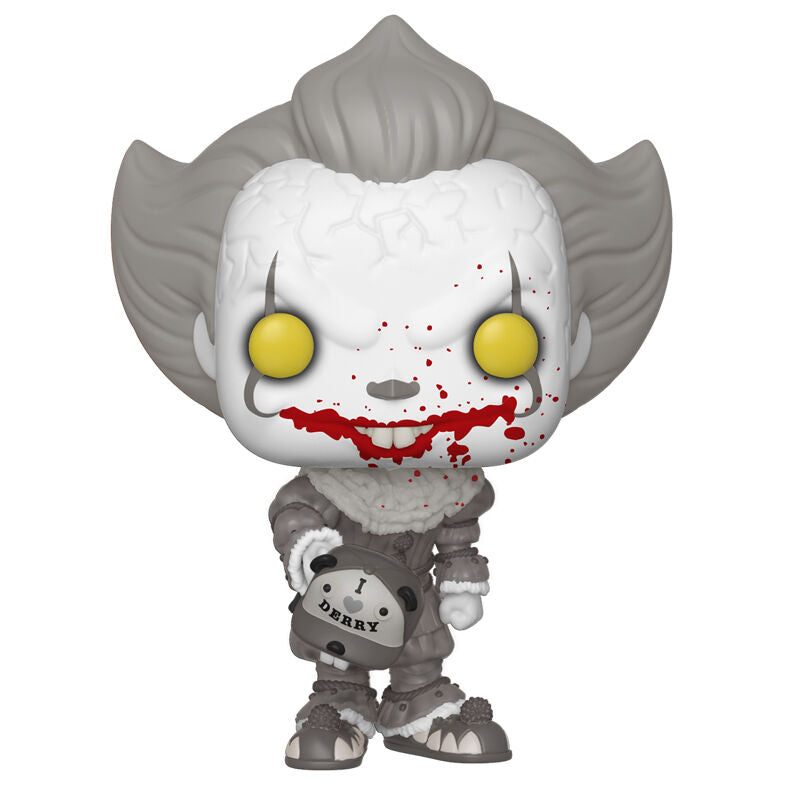 Packaging du set exclusif IT comprenant la figurine Funko POP Pennywise et le T-shirt taille M, édition limitée