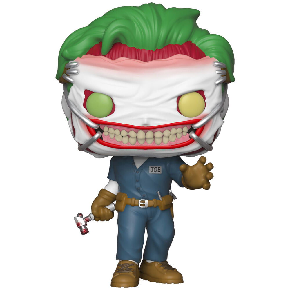 Set complet avec T-shirt et figurine Joker présenté sur fond blanc