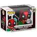 Zoom sur le détail de la figurine Funko POP Deadpool sirène avec couleurs vives.
