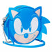 Vue latérale du sac Sonic the Hedgehog avec bandoulière chaîne et poche arrière visible