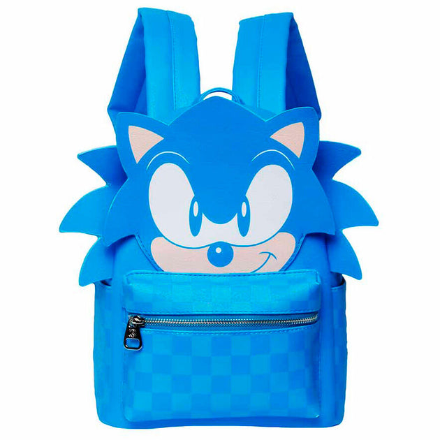 Sac à dos Sonic the Hedgehog 31cm vu de face avec logo coloré KARACTERMANIA