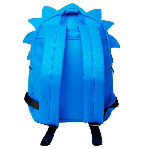 Vue latérale du sac à dos Sonic the Hedgehog montrant les poches ouvertes sur les côtés