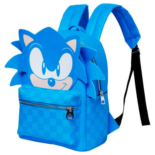 Intérieur du sac à dos Sonic the Hedgehog avec doublure et poches organisatrices