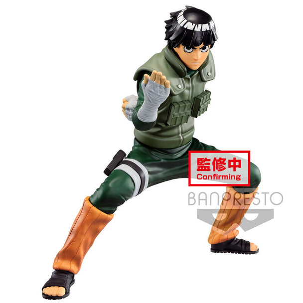 Figurine Rock Lee Naruto Shippuden Vibration Star vue de face avec posture dynamique