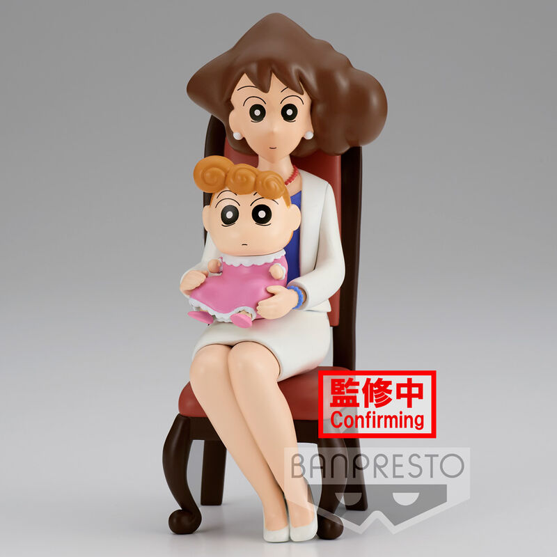 Figurine Crayon Shinchan Nohara Family Photo Vol.2 vue de face avec détails précis de 21 cm