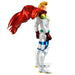 Profil latéral de la figurine Lemillion montrant la posture dynamique et les expressions du visage