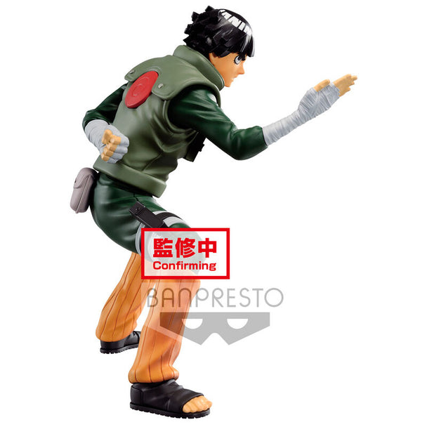Détail du visage expressif de la figurine Rock Lee Naruto Shippuden Vibration Star 15 cm