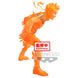 Profil gauche de la figurine Naruto Uzumaki montrant la posture dynamique et les couleurs vives