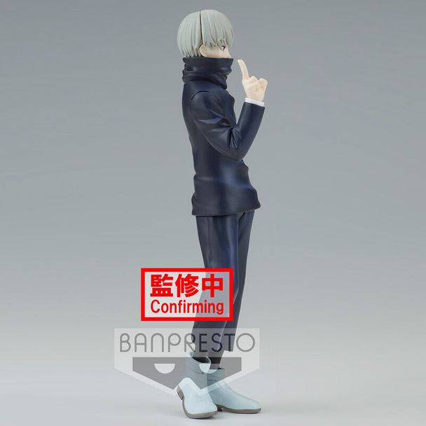 Profil latéral de la figurine Toge Inumaki montrant la posture dynamique