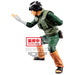 Vue latérale montrant les détails du costume vert de Rock Lee figurine BANPRESTO