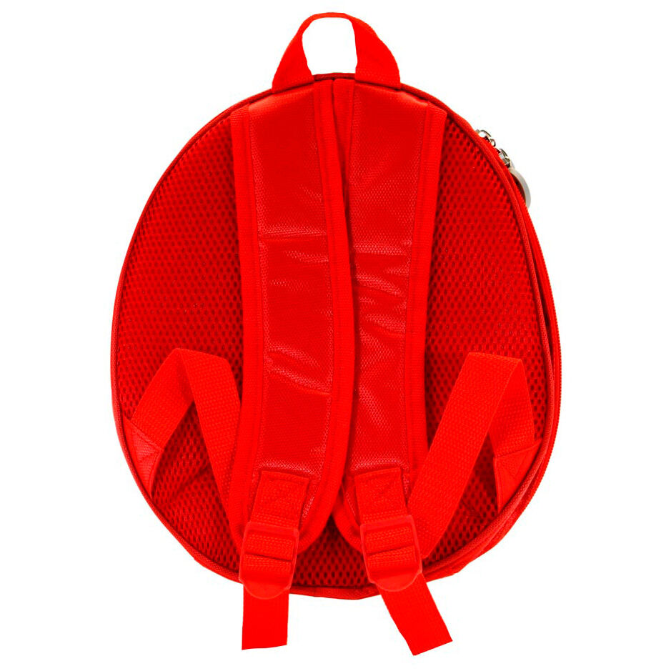 Sac à dos Naruto Action Eggy ouvert, illustrant l'espace de rangement intérieur pratique