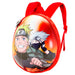 Vue latérale du sac à dos Naruto Action Eggy 28 cm, mettant en avant la qualité des finitions