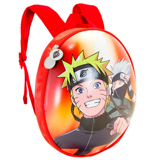 Vue avant du sac à dos Naruto Action Eggy 28 cm avec design coloré et logo KARACTERMANIA
