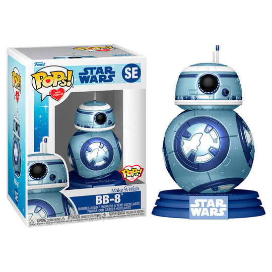 Figurine Funko POP BB-8 métallique Star Wars de 9 cm en boîte vitrine transparente
