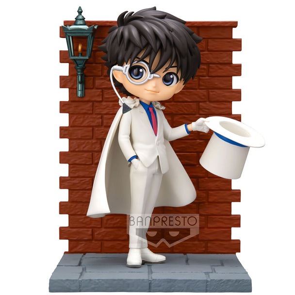 Figurine Q Posket premium de Kid the Phantom Thief de Detective Conan, 14 cm, en PVC par BANPRESTO, vue de face.