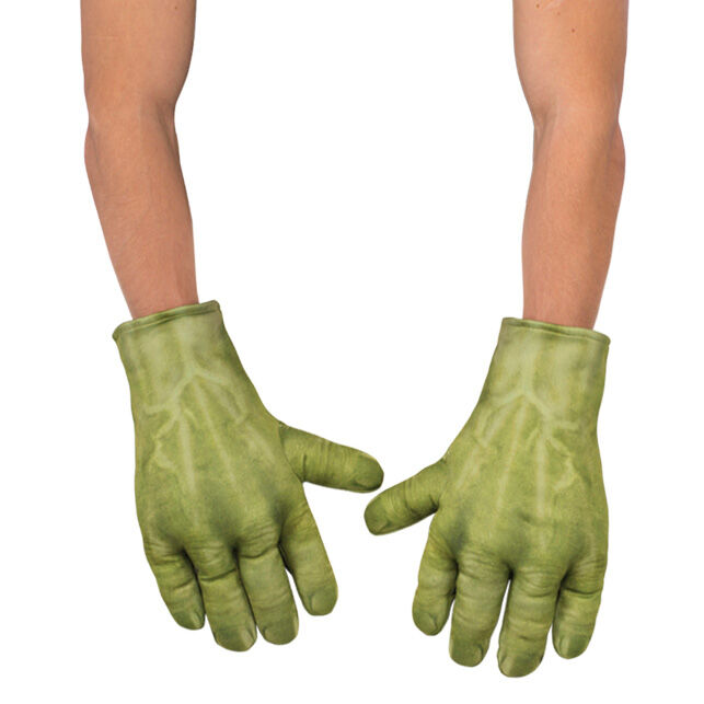 Gants enfant Hulk Marvel Avengers verts de la marque RUBIES, parfaits pour costume de super-héros.