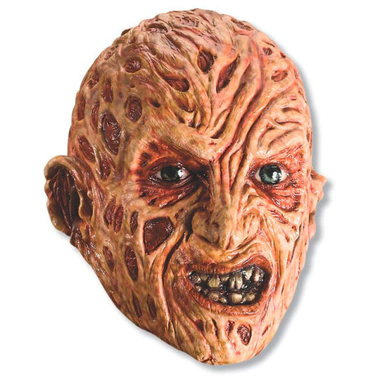 Masque adulte Freddy Krueger officiel RUBIES inspiré de Nightmare on Elm Street, parfait pour Halloween et cosplay.