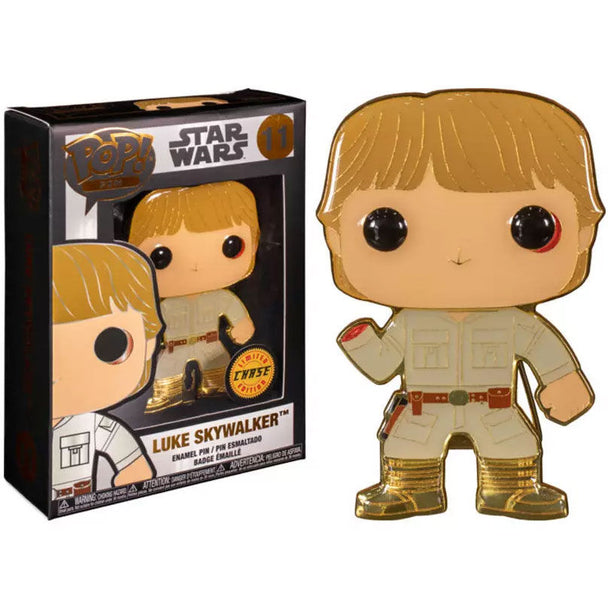 Pin émaillé Funko POP Luke Skywalker sur Bespin de 10 cm en gros plan avec détails colorés