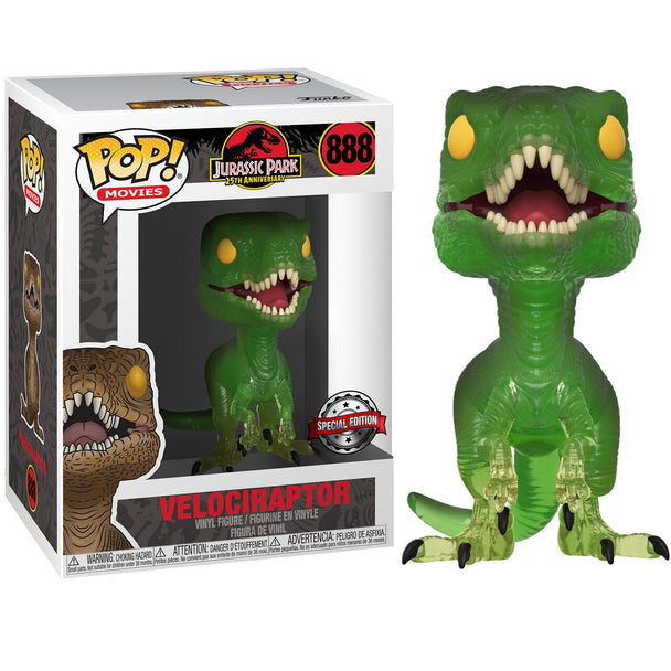 T-shirt taille M Jurassic Park avec imprimé Velociraptor, présenté sur fond blanc pour un aperçu clair.