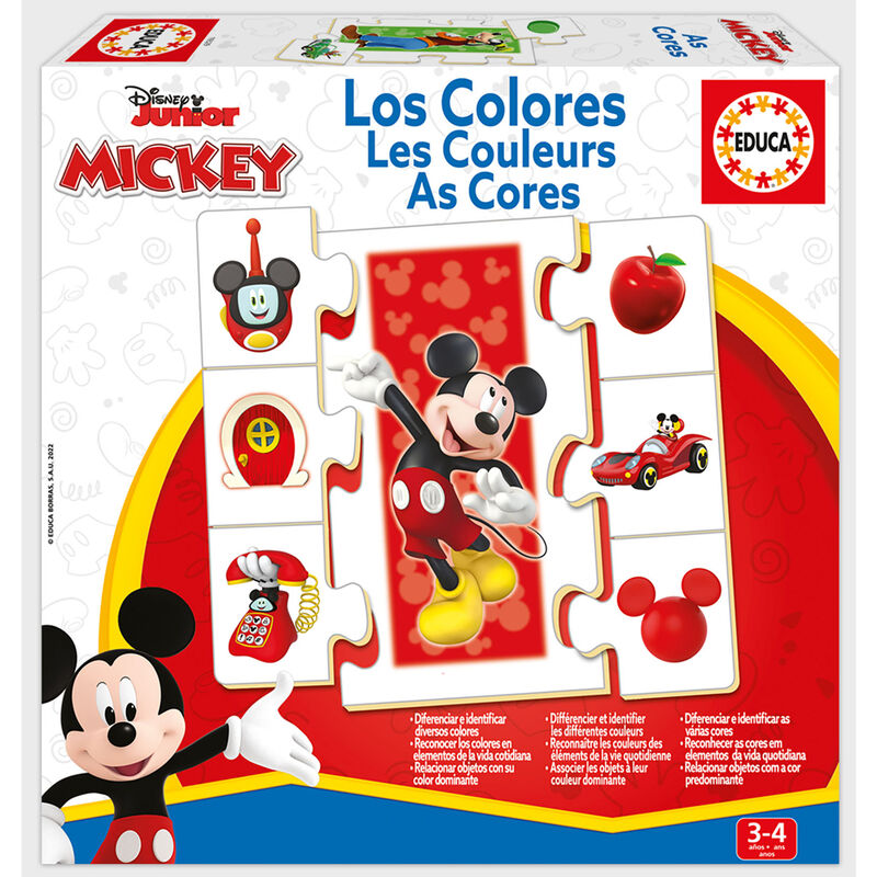 Boîte du jeu éducatif Disney Mickey pour apprendre les couleurs avec illustrations colorées