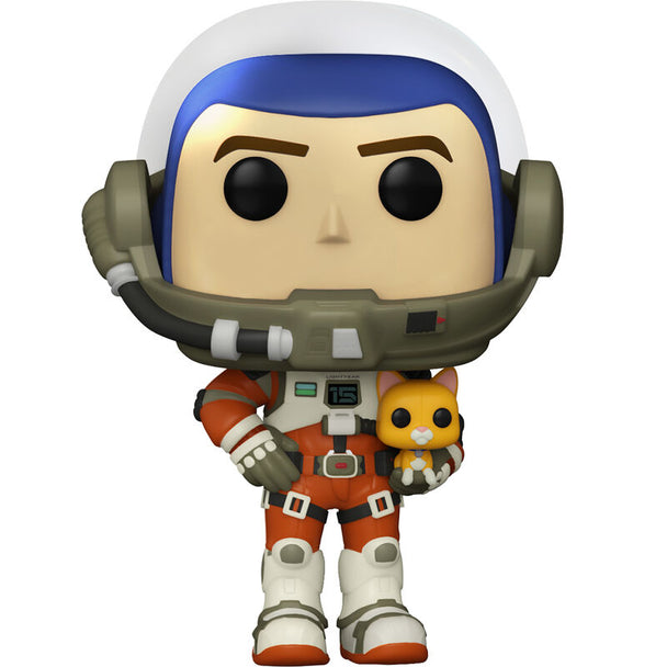 Vue rapprochée de la figurine Buzz Lightyear XL-15 Funko POP avec détails colorés