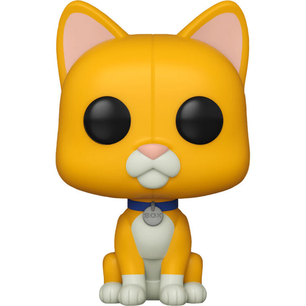 Vue rapprochée de la figurine Lightyear Sox Funko POP montrant les détails colorés et le design soigné
