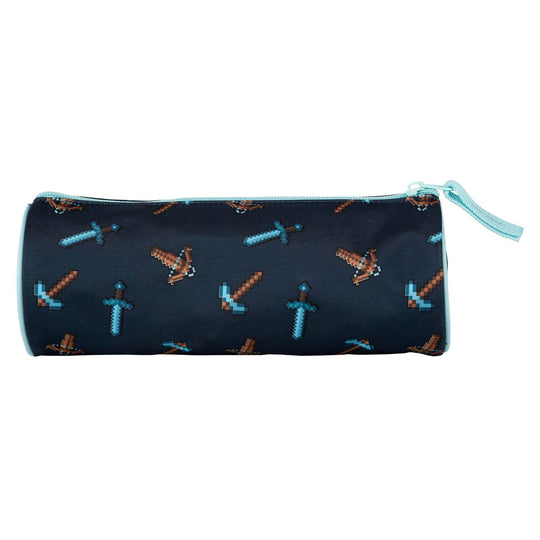 Vue de face de la trousse Minecraft Pica Pica TOYBAGS avec design coloré et fermeture éclair robuste