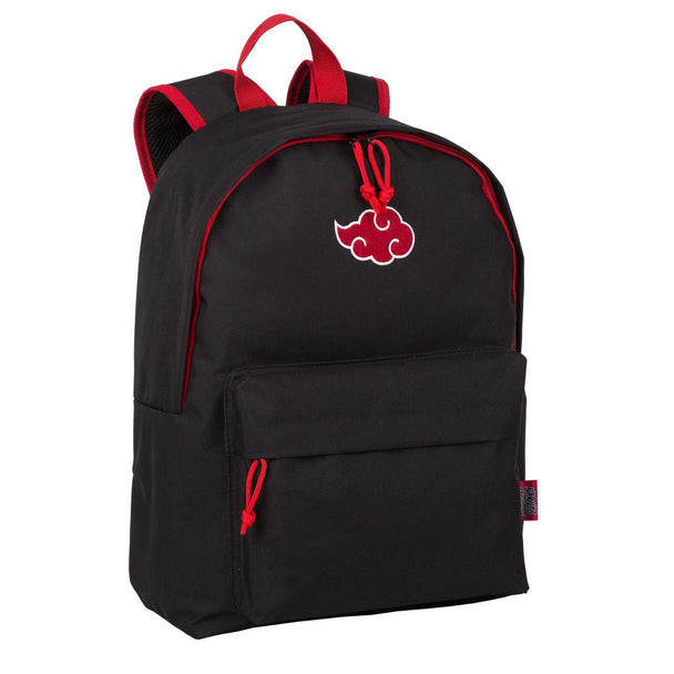 Sac à dos Naruto Cloud 42cm de face avec design nuage rouge et noir, parfait pour les fans de la série