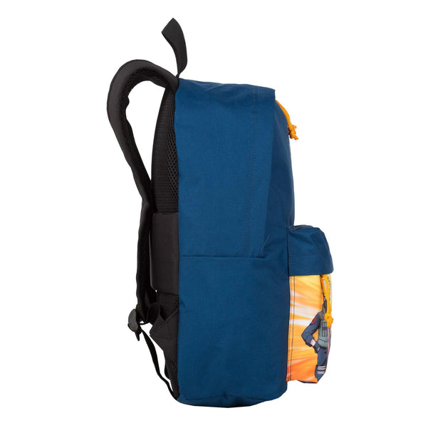 Détail des bretelles rembourrées et ajustables du sac à dos Naruto pour un confort optimal