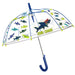 Parapluie automatique transparent Cool Shark 45cm avec armature en fibre de verre visible