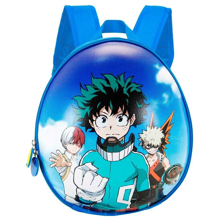 Détail du motif coloré sur le sac à dos My Hero Academia Eggy 28cm