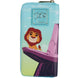 Portefeuille Loungefly Disney Le Roi Lion Rock fermé sur fond blanc, montrant le design coloré et détaillé