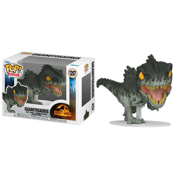 Figurine Funko POP Giganotosaurus de Jurassic World 3 en vinyle de 9 cm dans sa boîte vitrine