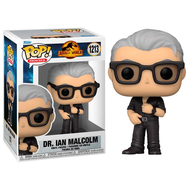 Figurine Funko POP Dr. Ian Malcolm de Jurassic World 3 en vinyle de 9 cm avec boîte vitrine