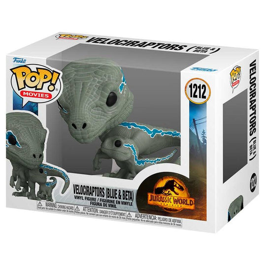 Figurine Funko POP Velociraptor Beta de Jurassic World 3 en vinyle 9 cm présentée en gros plan