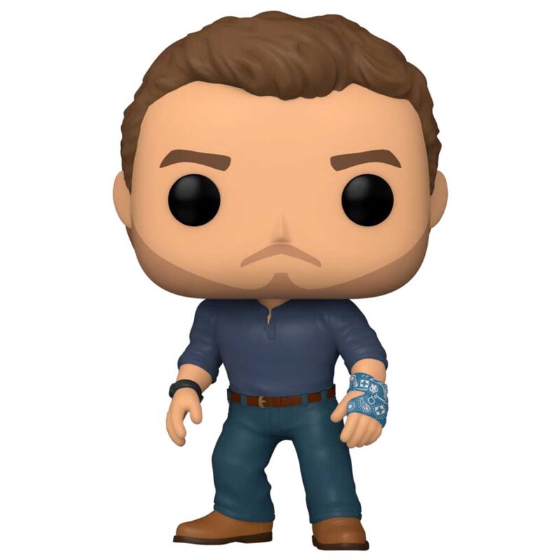 Packaging fenêtre de la figurine Funko POP Owen Grady Jurassic World, idéal pour collection