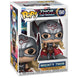 Vue latérale de la figurine Funko POP Thor Mighty Thor dans sa boîte vitrine transparente avec logo Funko