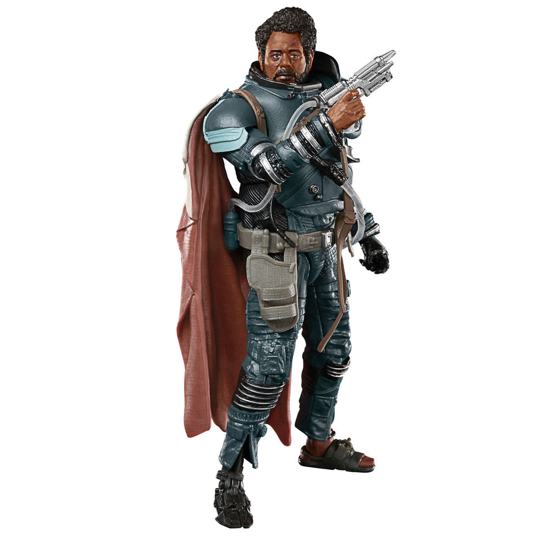 Vue rapprochée de la tête détaillée de la figurine Saw Gerrera HASBRO Rogue One
