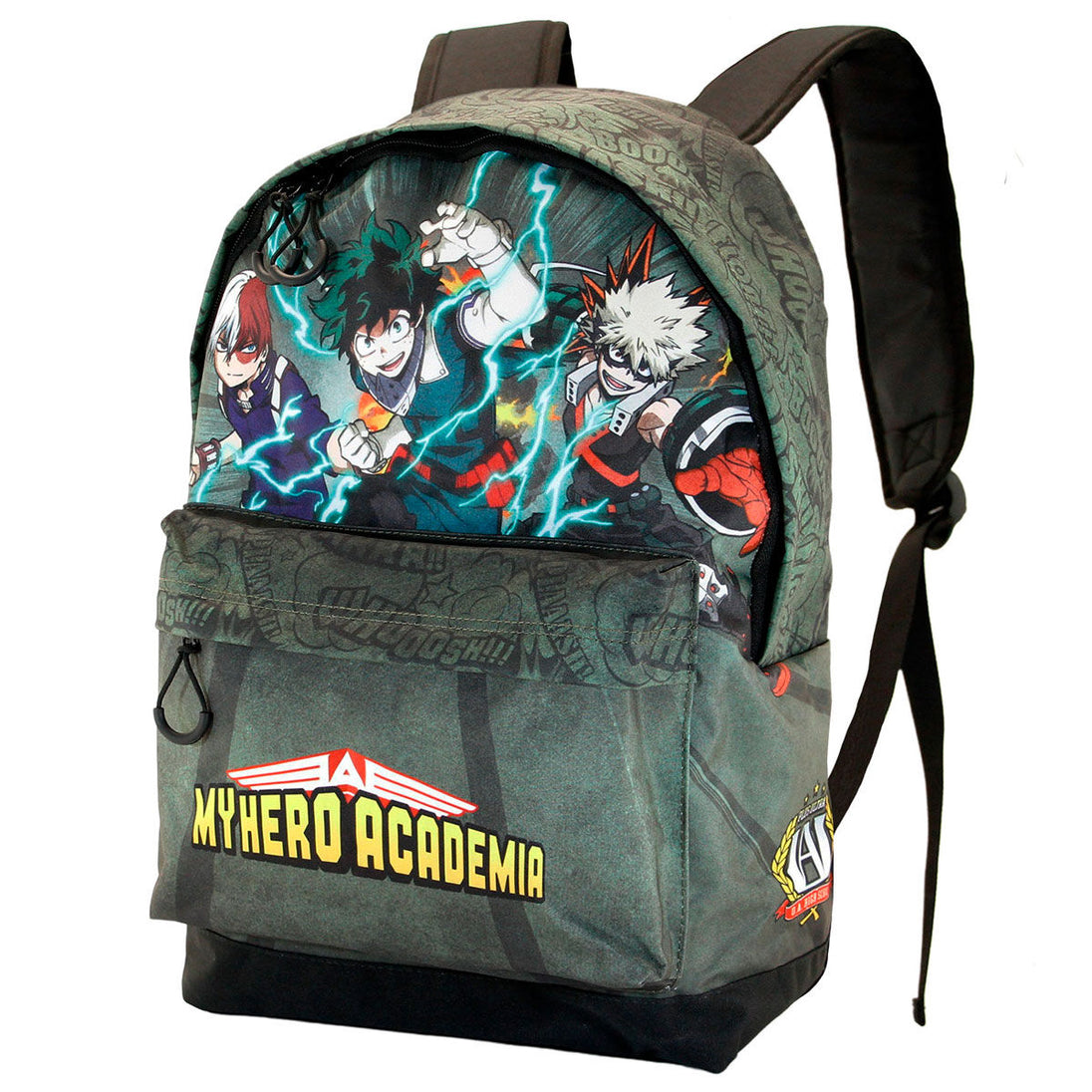 Profil du sac à dos léger My Hero Academia avec sangle arrière pour trolley visible