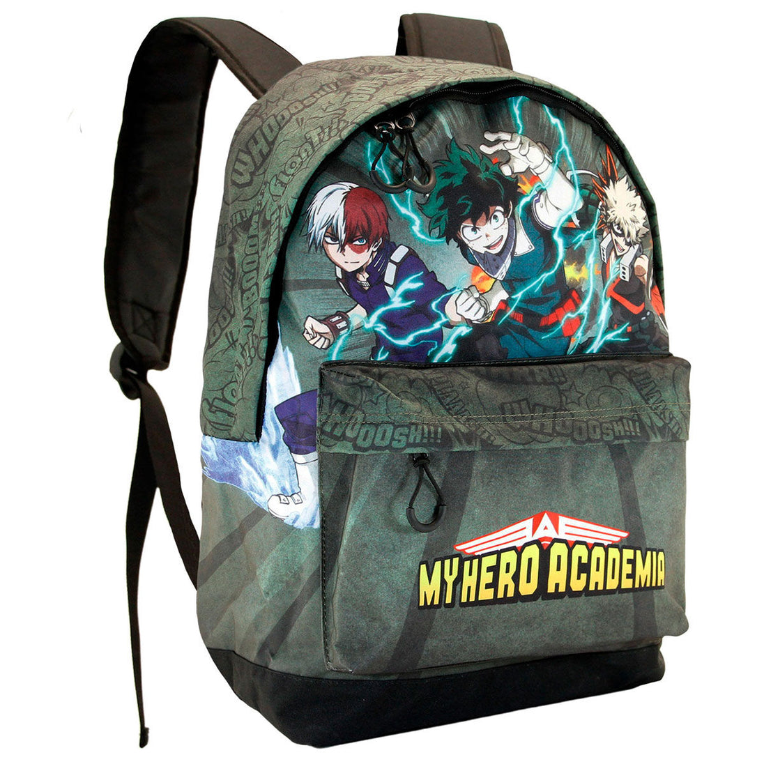 Vue avant du sac à dos My Hero Academia 41cm avec design officiel KARACTERMANIA