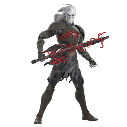 Set complet Marvel Legends King in Black avec Knull et Venom présenté sur socle